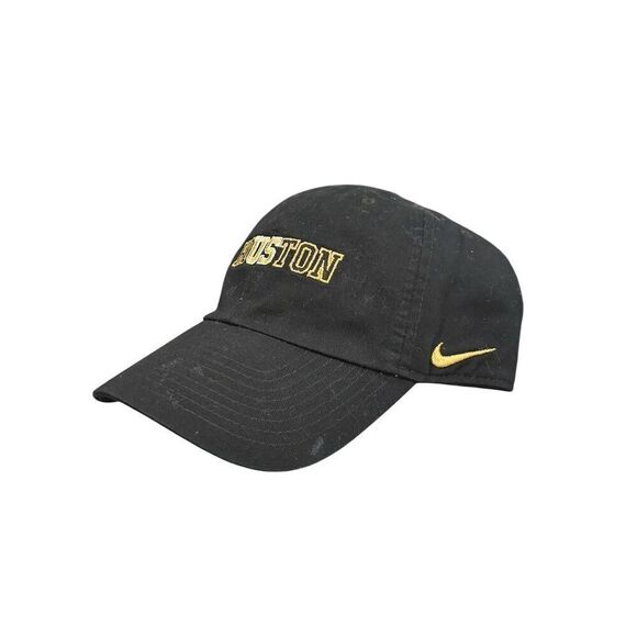 Nike Houston Embroidered Black Cap Gold Accents Unisex Adjustable Hat - Picture 2 of 7